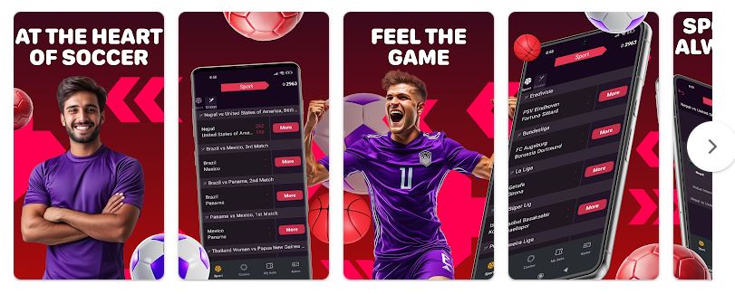 Place bets on top soccer matches and feel the game with a sports betting app